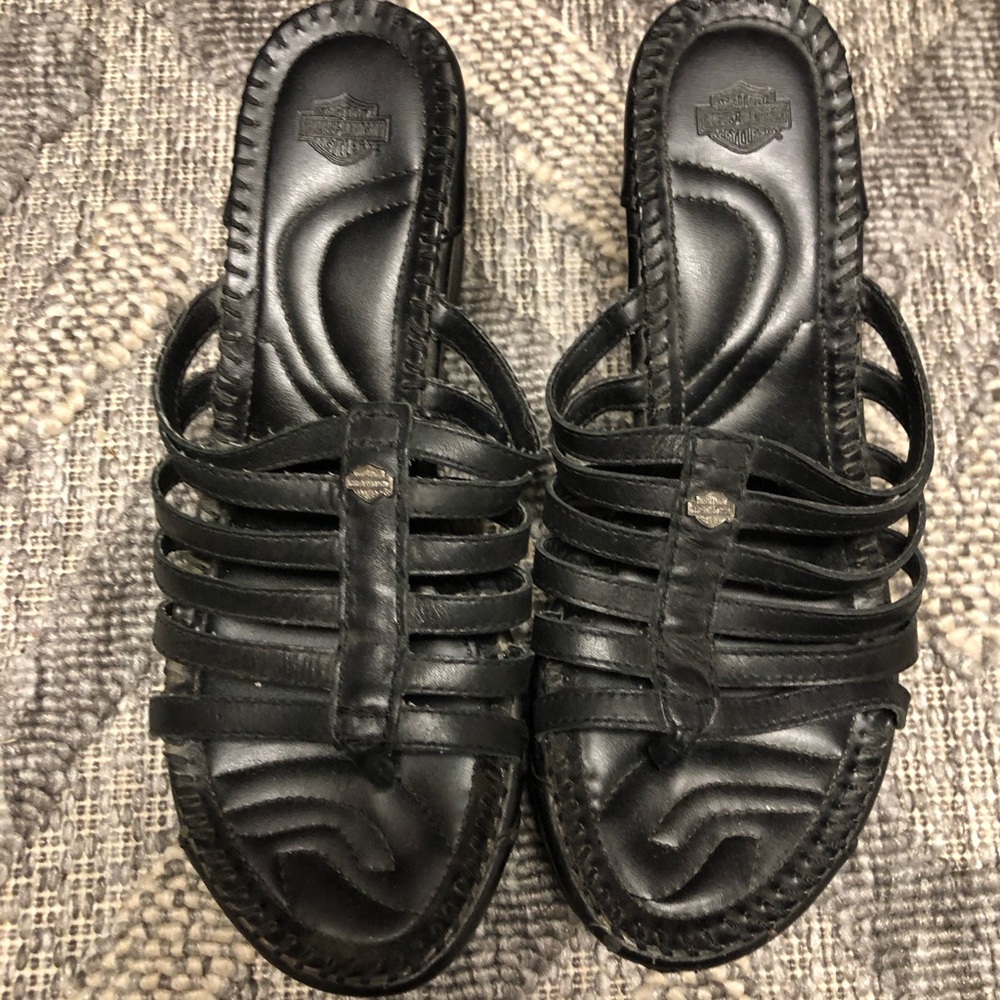 Harley-Davidson Black Strappy Sandals
